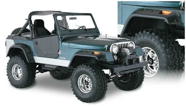 Bushwacker 10910-07 Cutout Style Jeep Fender Flares, 4pc