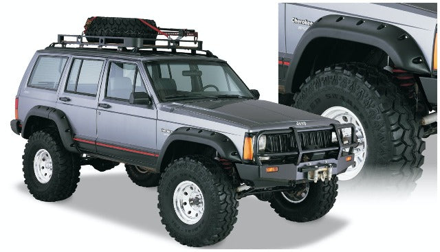 Bushwacker 10911-07 Cutout Style Jeep Fender Flares, 4pc