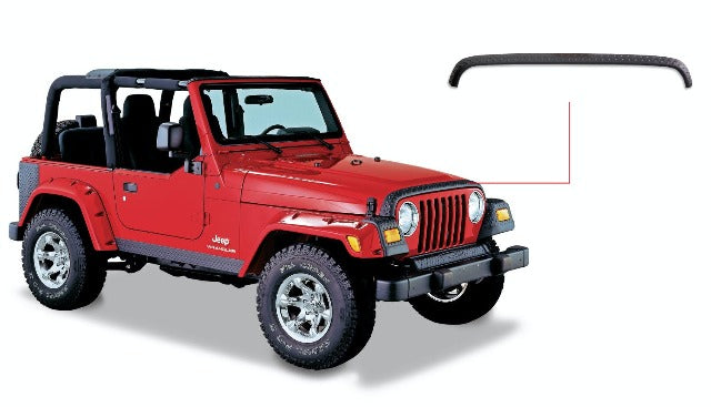 Bushwacker 14006 Trail Armor Hood Stone Guard, Black