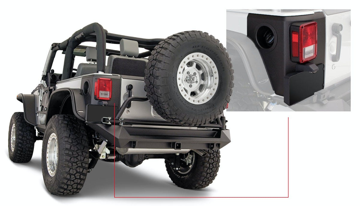 Bushwacker 14009 Trail Armor Rear Corner Guard, Black