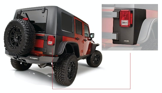Bushwacker 14010 Trail Armor Rear Corner Guard, Black