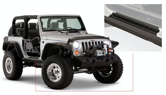 Bushwacker 14011 Trail Armor Rocker Panel and Sill Plate Covers, Black