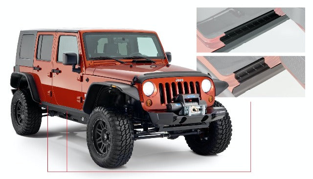 Bushwacker 14012 Trail Armor Rocker Panel and Sill Plate Covers, Black
