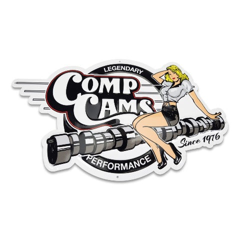 Competition Cams Legendary Performance Embossed Tin Garage Sign COMP5-1038