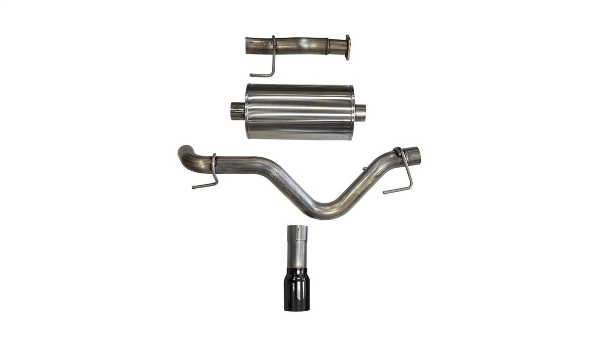 Corsa Performance 14918BLK 3.0in. Cat-Back; Side Exit with Single 4.0in. Black PVD Straight Cut Tips