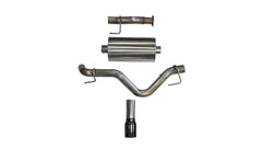 Corsa Performance 14918BLK 3.0in. Cat-Back; Side Exit with Single 4.0in. Black PVD Straight Cut Tips