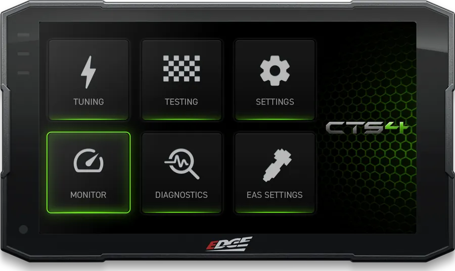 CTS4 main menu with tuning, testing, monitor and diagnostics