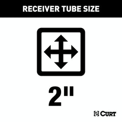 CURT 13420 Class 3 Trailer Hitch, 2 Receiver, Select Kia Telluride