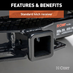 CURT 13703 Adjustable RV Trailer Hitch, 2 Receiver (Up to 72 Frames)