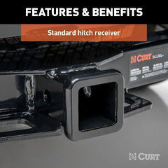 CURT 13902 Class 3 Multi-Fit Trailer Hitch with 2 Receiver