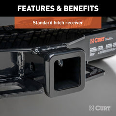 CURT 13902 Class 3 Multi-Fit Trailer Hitch with 2 Receiver