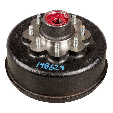 CURT 148629 RV Brake Drum Hub Assembly for 8,000-lb. Axle - 8 on 6.5", 9/16" Stud