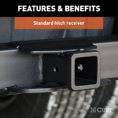 CURT 15306 Xtra Duty Class 5 Trailer Hitch, 2 Receiver, Select Nissan Titan XD