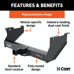 CURT 15801 Commercial Duty Class 5 Trailer Hitch, 2-1/2 Receiver, Select Ram 2500, 3500