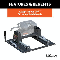 CURT 16020 Puck System 5th Wheel Roller, 24K, Select Ford F-250, F-350, 6.75' Bed