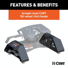 CURT 16024 Puck System 5th Wheel Legs, Select Silverado, Sierra 2500, 3500 HD, 8' Bed, 30K