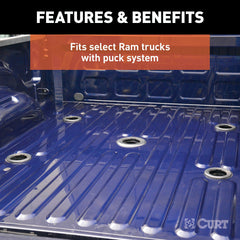 CURT 16044 A20 5th Wheel Hitch, Select Ram 2500, 3500, 8' Bed Puck System