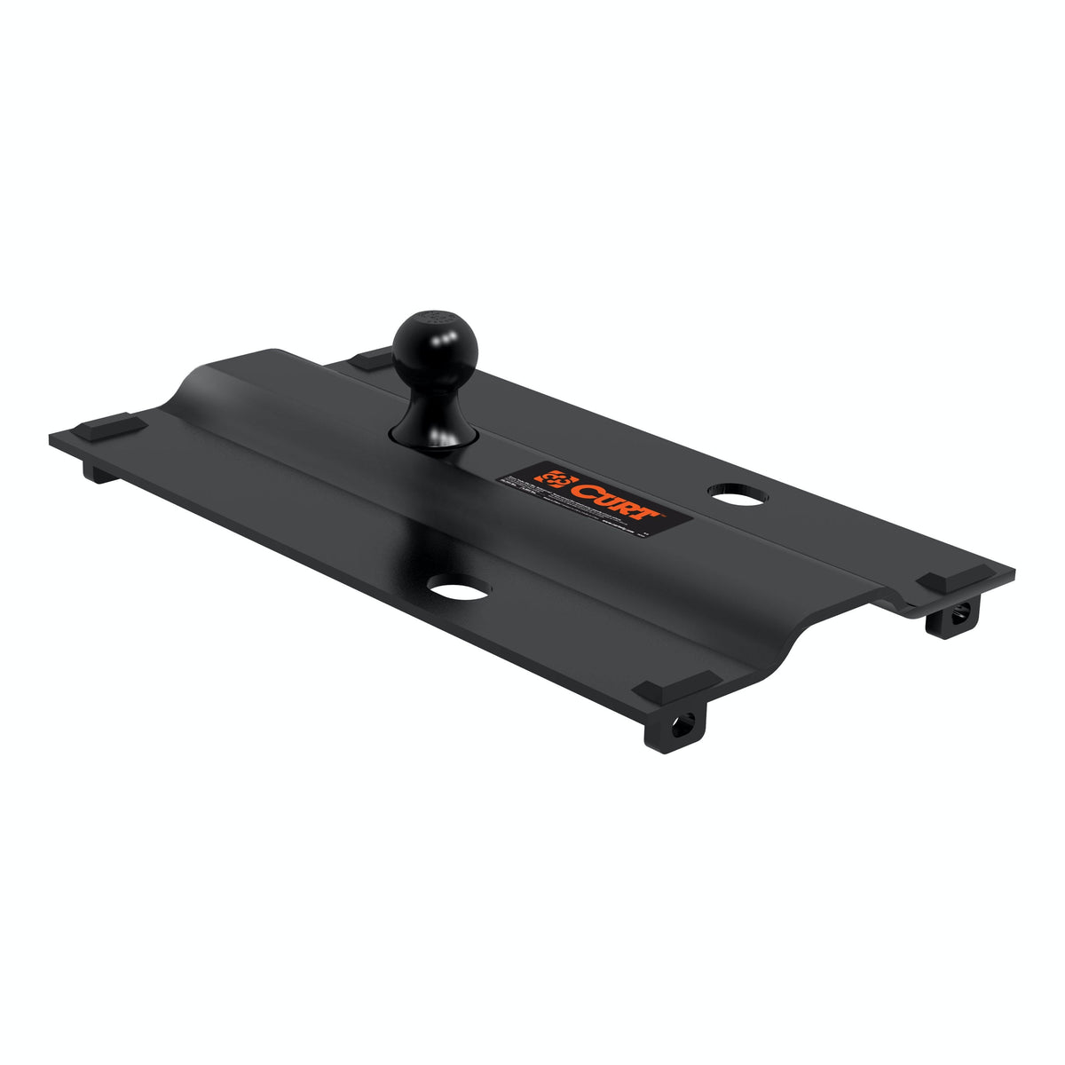 CURT 16055 Bent Plate 5th Wheel Rail Gooseneck Hitch with 2-5/16 Ball, 25K (3 Offset)