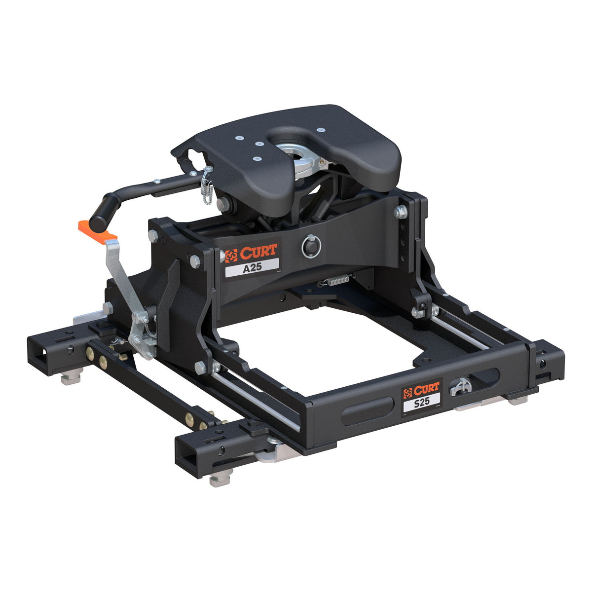 CURT 16059 A25 Sliding 5th Wheel Hitch, 25K, Select Silverado, Sierra Puck System