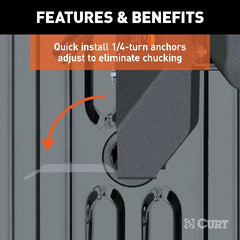 CURT 16067 Q24 5th Wheel Hitch, Select Silverado, Sierra 2500, 3500 HD, 8' Bed Puck System