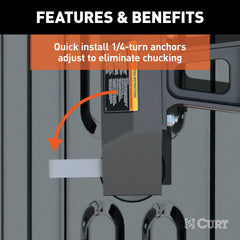 CURT 16070 A30 5th Wheel Hitch, Select Silverado, Sierra 2500, 3500 HD, 8' Bed Puck System