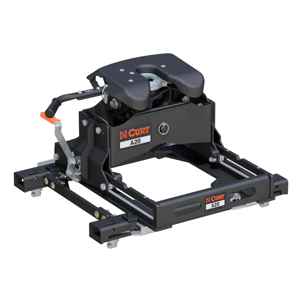 CURT A20 Sliding 5th Wheel Hitch, 20K, Select Silverado, Sierra, 6.5' Bed Puck System 16081