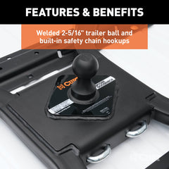 CURT 16085 Spyder 5th Wheel Rail Gooseneck Hitch with 2-5/16 Ball, 25K