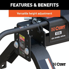 CURT 16116 E16 5th Wheel Hitch with Rails