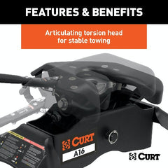CURT 16121 A16 5th Wheel Hitch with Rails