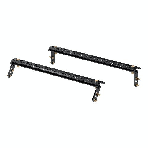 CURT 16150 Universal 5th Wheel Base Rails, 25K (4-Bolt Mount, Gloss Black)