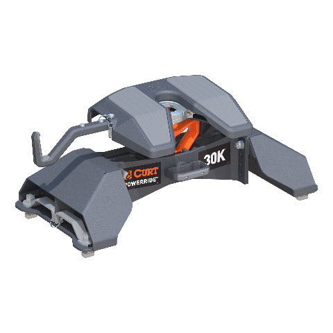 CURT 16594 PowerRide 30K 5th Wheel Hitch, 30,000 lbs, Select Ford F-250, F-350, F-450 Super Duty, 8-Foot Bed Puck System