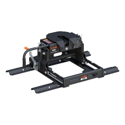 CURT 16611 E16 5th Wheel Slider Hitch with Base Rails for Short Bed Trucks, 16,000 lbs