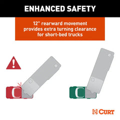 CURT 16651 A25 Sliding 5th Wheel Hitch with Rails, 25,000 lbs.
