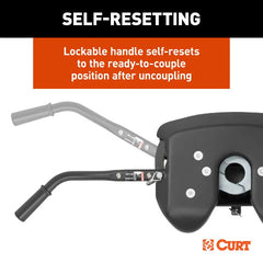 CURT 16651 A25 Sliding 5th Wheel Hitch with Rails, 25,000 lbs.