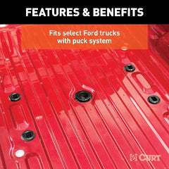 CURT 16678 Q24 5th Wheel Slider Hitch, Select Ford F250, F350, F450, 6.75' Bed Puck System