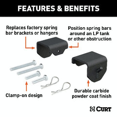 CURT 17003 Weight Distribution Clamp-On Hookup Brackets (2-Pack)