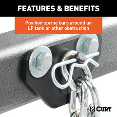 CURT 17005 Weight Distribution Bolt-On Hookup Brackets (2-Pack)