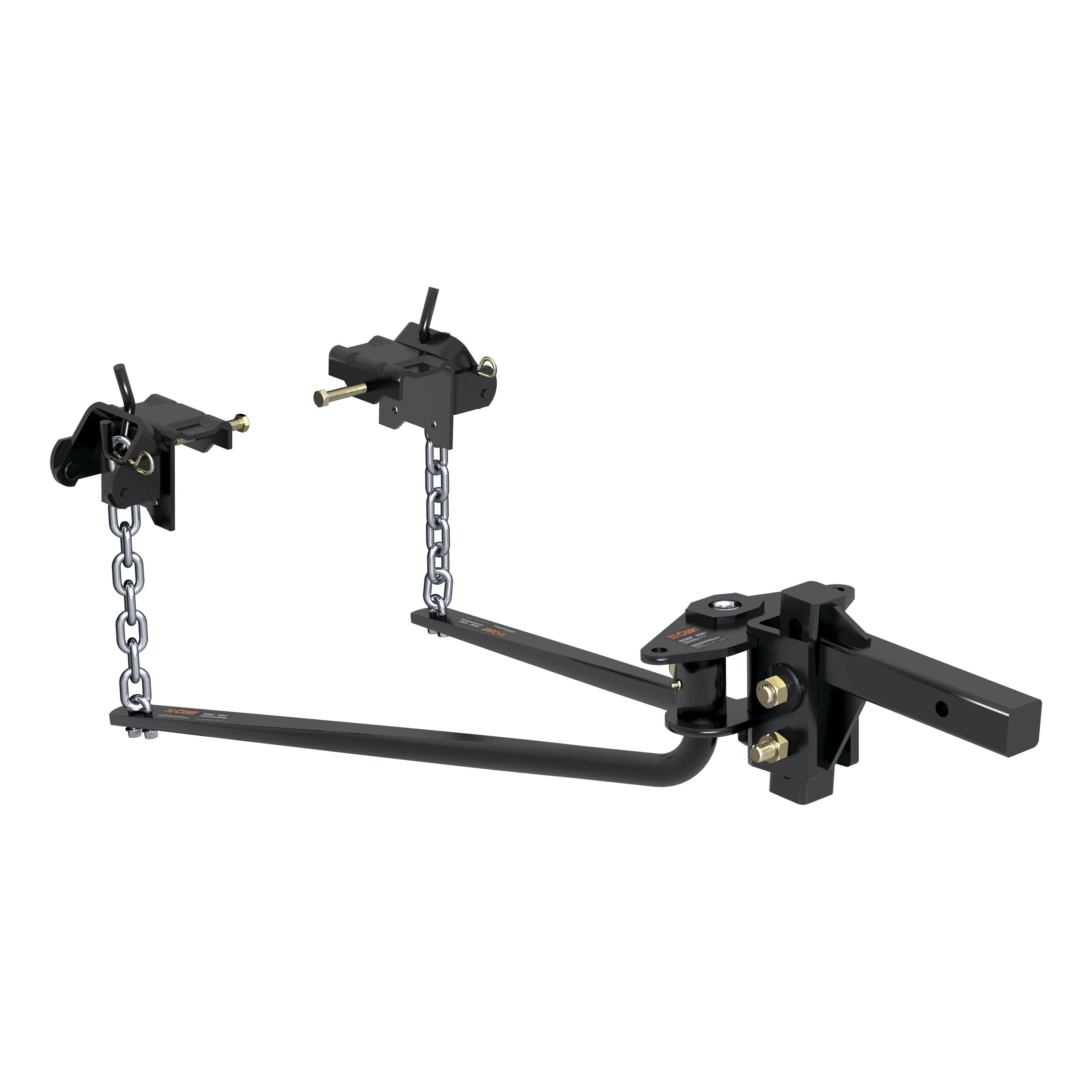 CURT 17051 Round Bar Weight Distribution Hitch with Integrated Lubrication (6-8K)