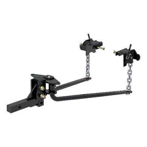 CURT 17057 Round Bar Weight Distribution Hitch with Integrated Lubrication (10-14K)