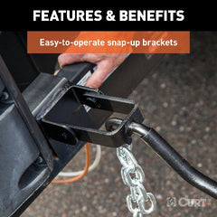 CURT 17057 Round Bar Weight Distribution Hitch with Integrated Lubrication (10-14K)