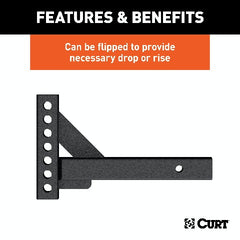 CURT 17102 Weight Distribution Shank (2 Shank, 2 Drop, 6 Rise)