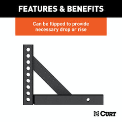 CURT 17121 Weight Distribution Shank (2 Shank, 6 Drop, 10-1/4 Rise)