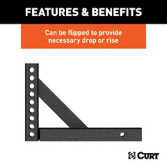 CURT 17122 Weight Distribution Shank (2 Shank, 6 Drop, 10-1/4 Rise)