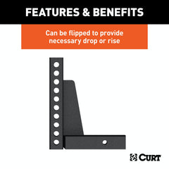 CURT 17123 Weight Distribution Shank (2 Shank, 7 Drop, 10-1/2 Rise)