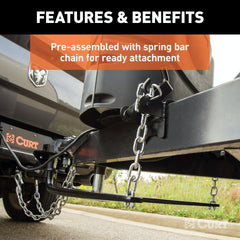 CURT 17303 Replacement Long Trunnion Weight Distribution Spring Bar (8K - 10K lbs.)