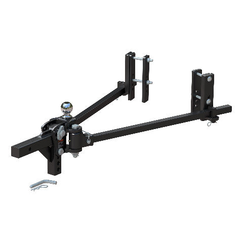CURT 17355 TruTrack 2P Trunnion Bar Weight Distribution Hitch with 2x Sway Control 8-12K 2-In Shank 2-5/16-Inch Ball