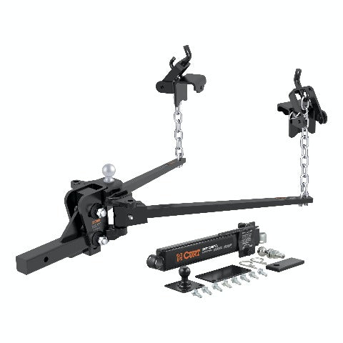 CURT 17422 Short Trunnion Bar Weight Distribution Hitch with Sway Control (10-15K, 28-3/8)