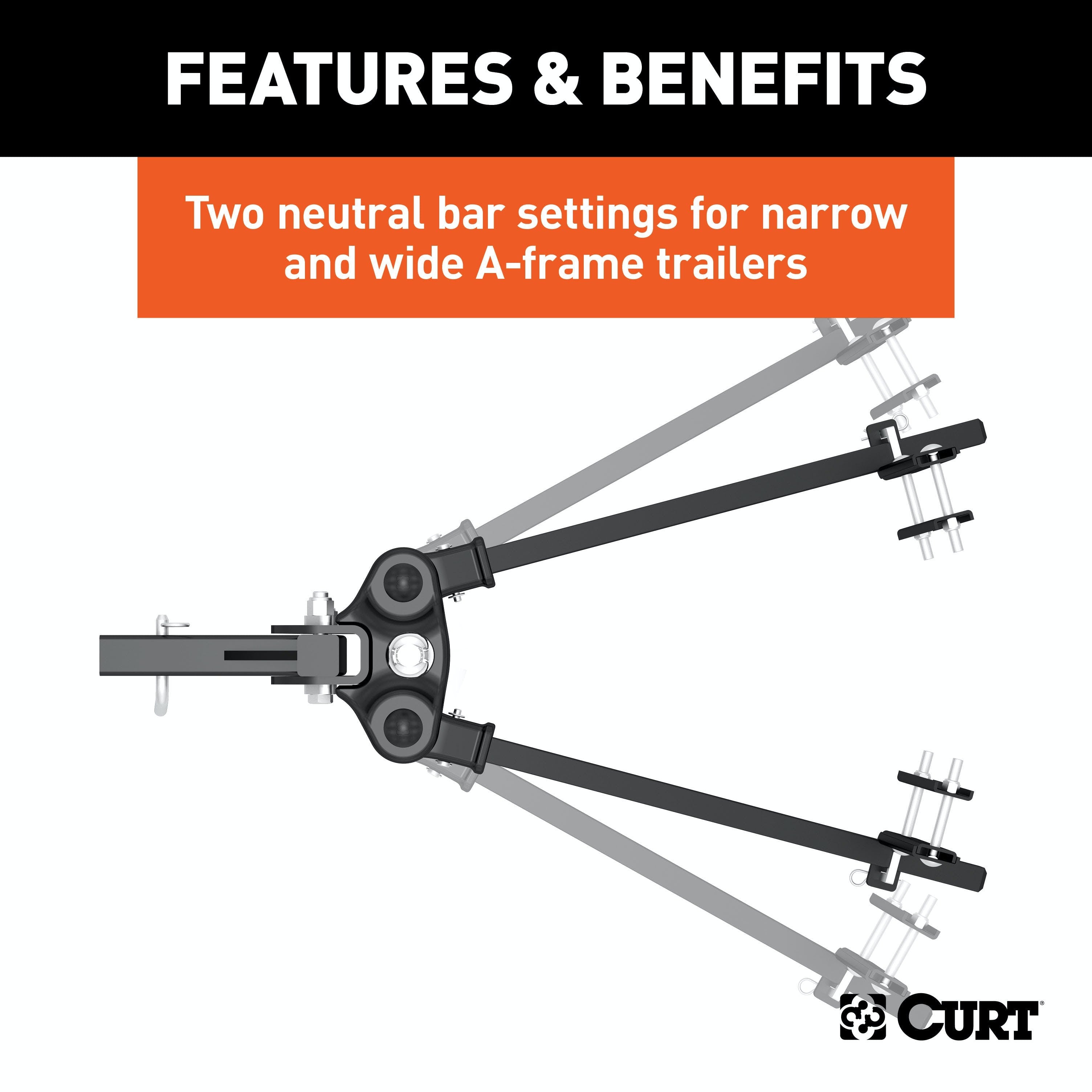 CURT 17500 TruTrack Weight Distribution Hitch with Sway Control (8-10K, 35-9/16 Bars)