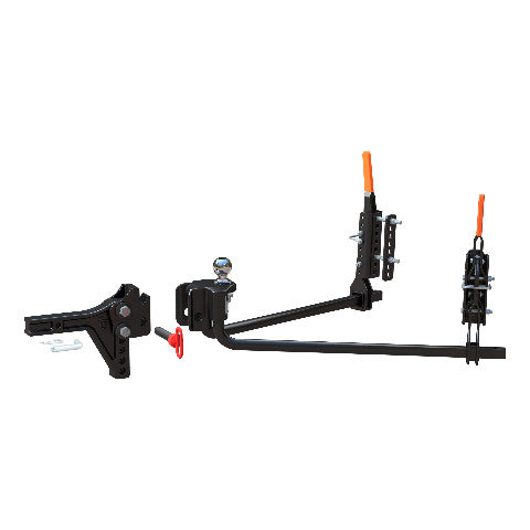 CURT 17510 TruTrack 2P Trailer-Mounted Weight Distribution Hitch with Sway Control, 8-10K