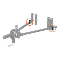 CURT 17514 Replacement TruTrack Weight Distribution Hitch Heavy-Duty L-Pin & Clip